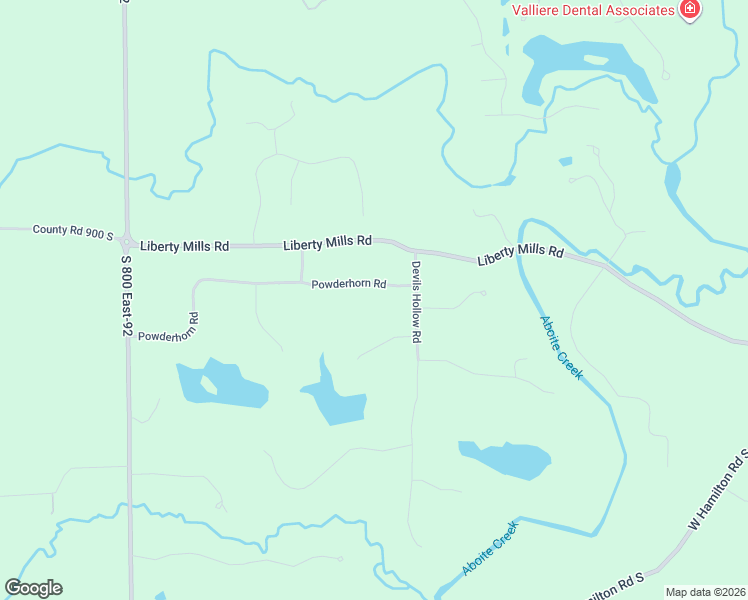 map of restaurants, bars, coffee shops, grocery stores, and more near 14520-14522 Powderhorn Road in Fort Wayne