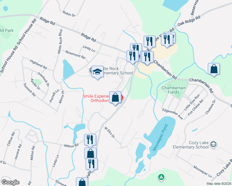 map of restaurants, bars, coffee shops, grocery stores, and more near 6 Red Oak Terrace in Jefferson