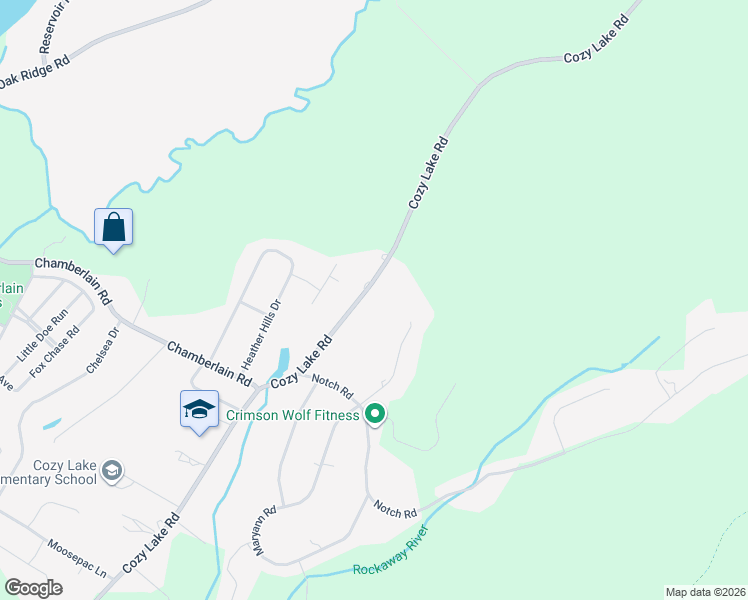 map of restaurants, bars, coffee shops, grocery stores, and more near 260 Cozy Lake Road in Jefferson