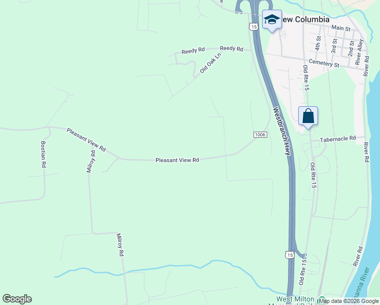map of restaurants, bars, coffee shops, grocery stores, and more near 900 Pleasant View Road in New Columbia