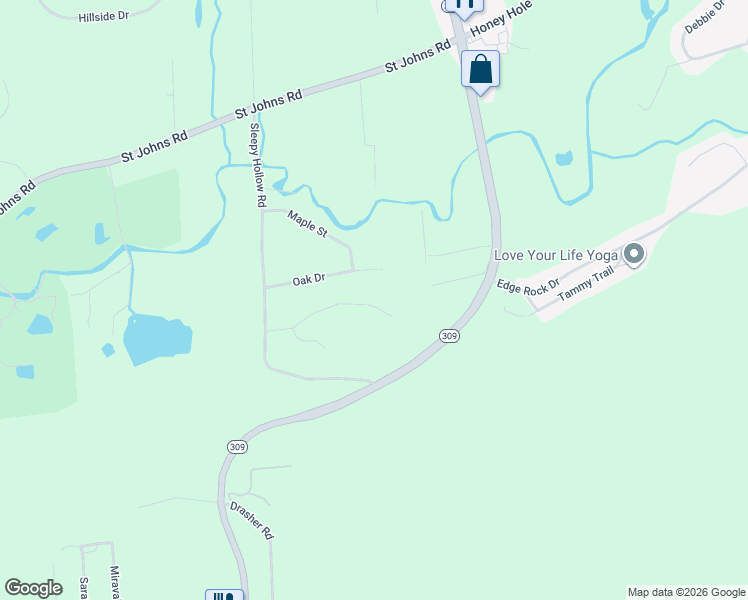 map of restaurants, bars, coffee shops, grocery stores, and more near 50 Ironmaster Road in Drums