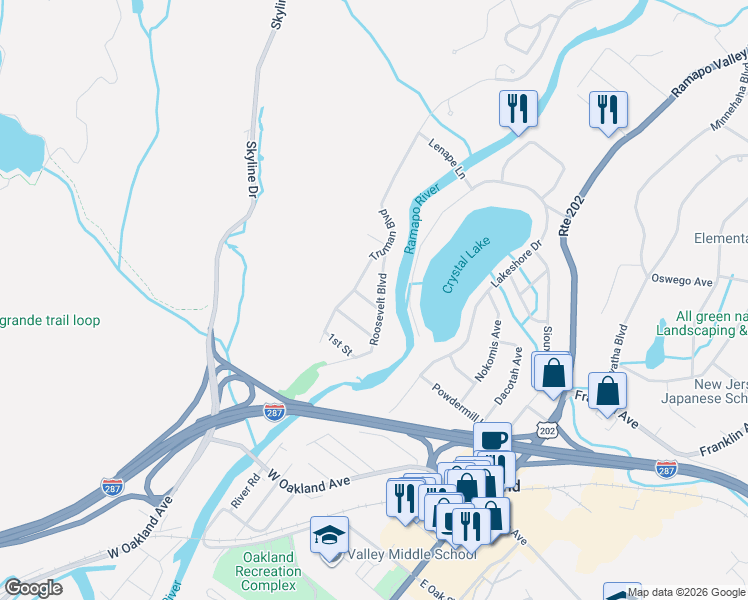 map of restaurants, bars, coffee shops, grocery stores, and more near 13 3rd Street in Oakland