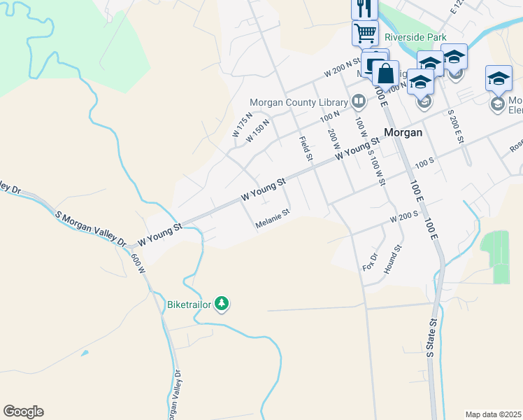 map of restaurants, bars, coffee shops, grocery stores, and more near 42 Scott Circle in Morgan