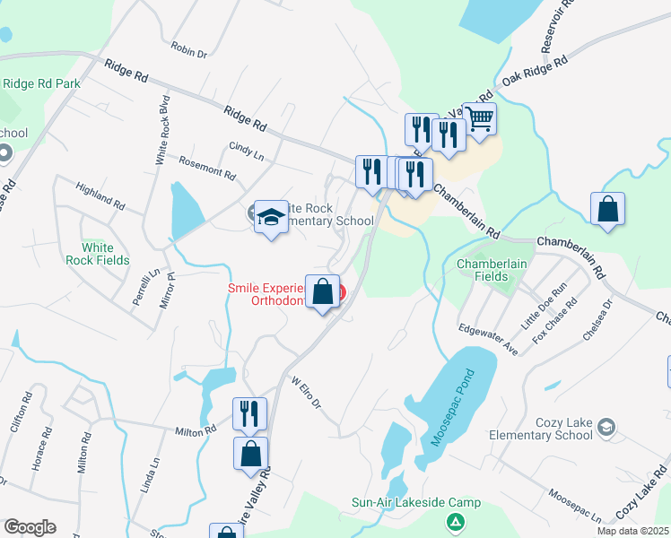 map of restaurants, bars, coffee shops, grocery stores, and more near 6 Red Oak Terrace in Jefferson