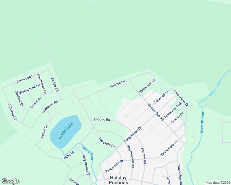 map of restaurants, bars, coffee shops, grocery stores, and more near Trapper Trail in Holiday Poconos