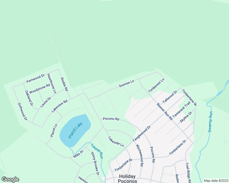 map of restaurants, bars, coffee shops, grocery stores, and more near 44 Sunrise Lane in Albrightsville
