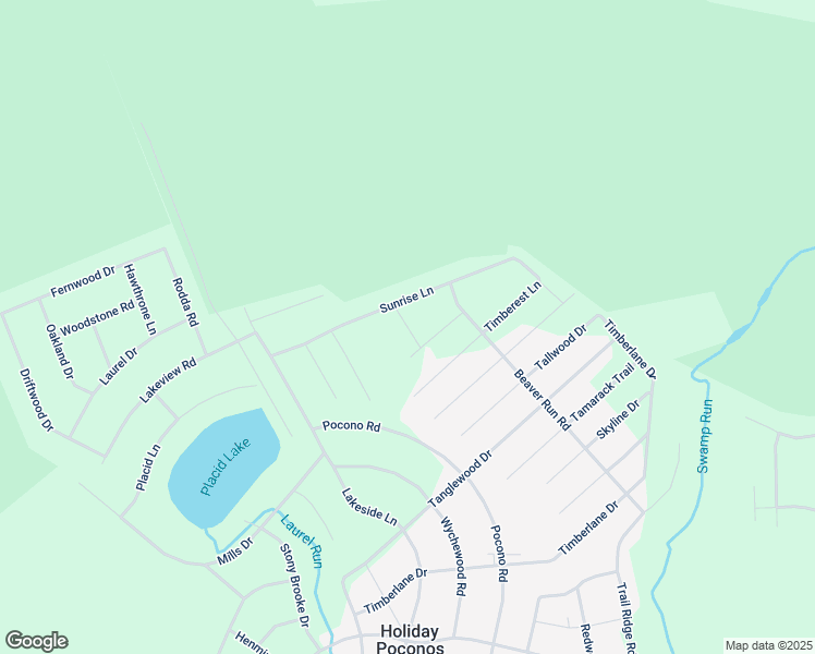 map of restaurants, bars, coffee shops, grocery stores, and more near Trapper Trail in Holiday Poconos