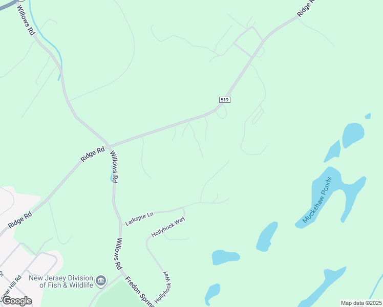 map of restaurants, bars, coffee shops, grocery stores, and more near 381 Ridge Road in Newton