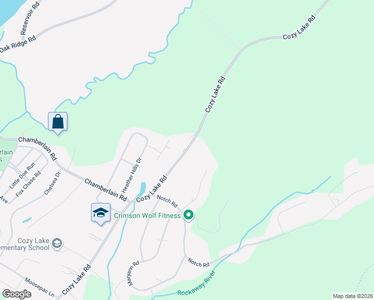 map of restaurants, bars, coffee shops, grocery stores, and more near 260 Cozy Lake Road in Jefferson