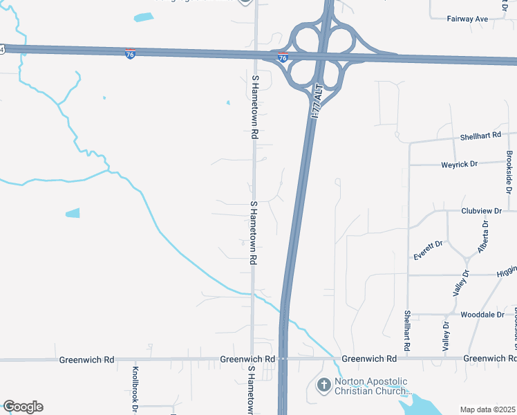 map of restaurants, bars, coffee shops, grocery stores, and more near 3746 South Hametown Road in Norton
