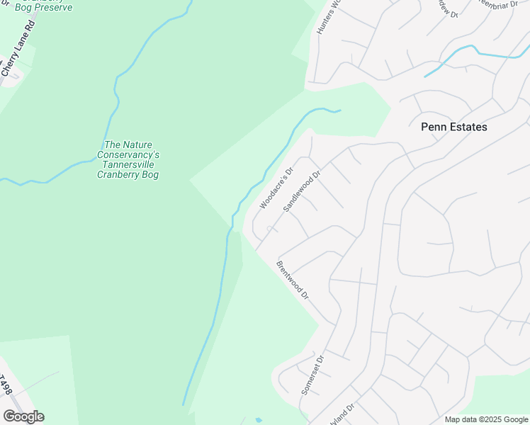 map of restaurants, bars, coffee shops, grocery stores, and more near 4261 Woodacre's Drive in East Stroudsburg