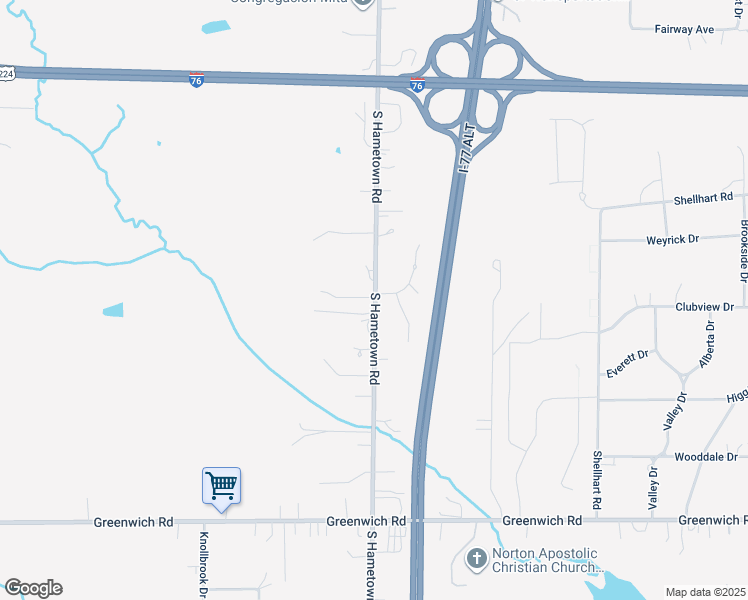 map of restaurants, bars, coffee shops, grocery stores, and more near 3746 South Hametown Road in Norton