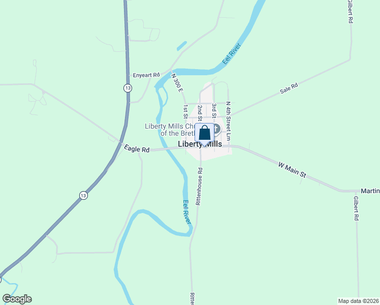 map of restaurants, bars, coffee shops, grocery stores, and more near 74 2nd Street in North Manchester