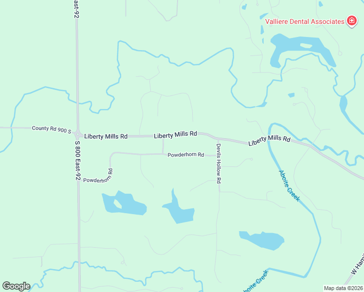 map of restaurants, bars, coffee shops, grocery stores, and more near 14520 Powderhorn Road in Fort Wayne