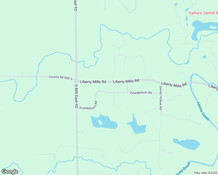 map of restaurants, bars, coffee shops, grocery stores, and more near 14914-14936 Powderhorn Road in Fort Wayne
