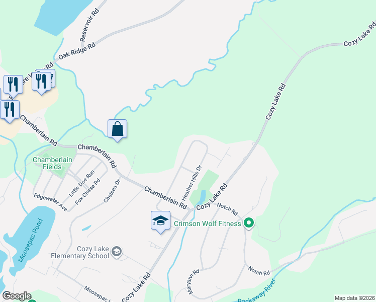 map of restaurants, bars, coffee shops, grocery stores, and more near 14 Heather Hills Drive in Jefferson