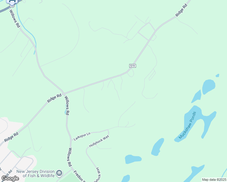 map of restaurants, bars, coffee shops, grocery stores, and more near 381 Ridge Road in Newton