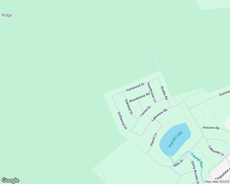 map of restaurants, bars, coffee shops, grocery stores, and more near 7 Fernwood Drive in Lake Harmony