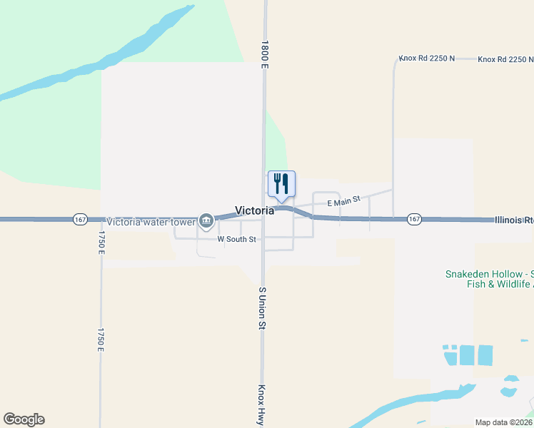 map of restaurants, bars, coffee shops, grocery stores, and more near 123 East Main Street in Victoria