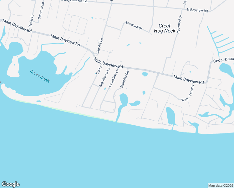 map of restaurants, bars, coffee shops, grocery stores, and more near 1000 Rambler Road in Southold