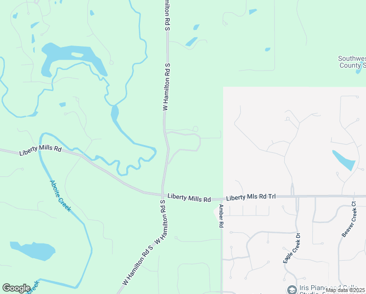map of restaurants, bars, coffee shops, grocery stores, and more near 5429 West Hamilton Road South in Fort Wayne