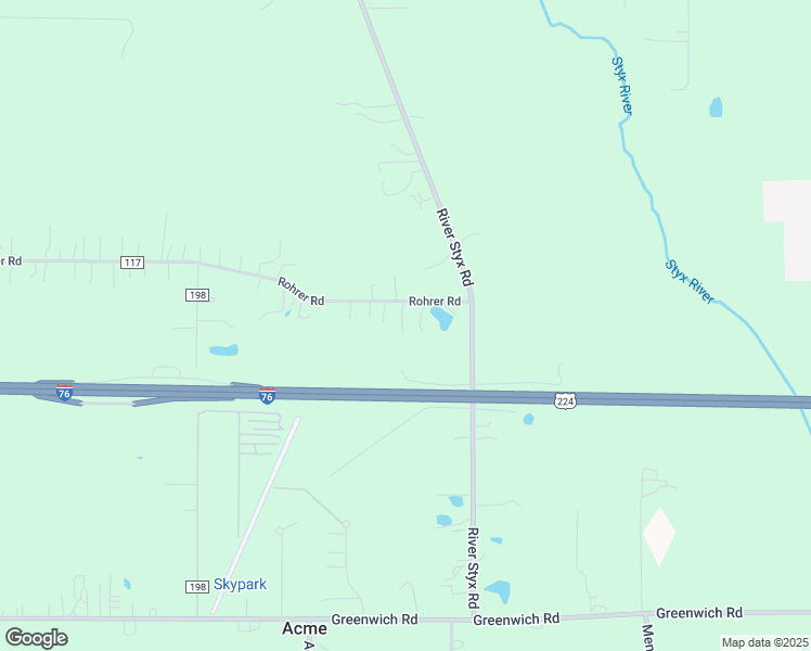 map of restaurants, bars, coffee shops, grocery stores, and more near 2882 Rohrer Road in Wadsworth