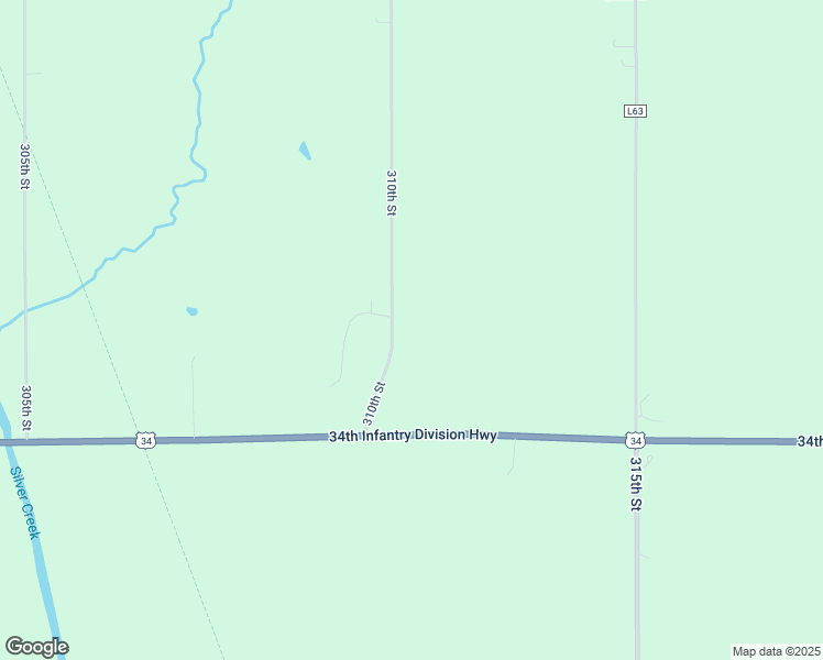 map of restaurants, bars, coffee shops, grocery stores, and more near 58841 310th Street in Malvern