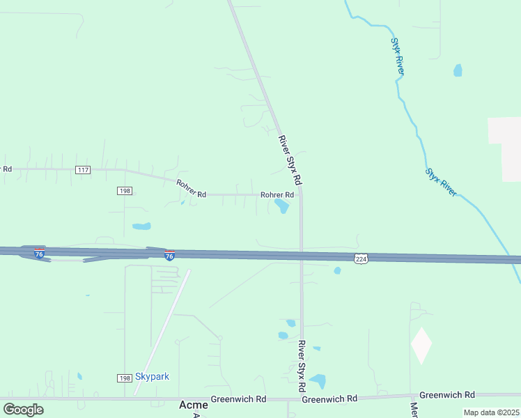 map of restaurants, bars, coffee shops, grocery stores, and more near 2882 Rohrer Road in Wadsworth