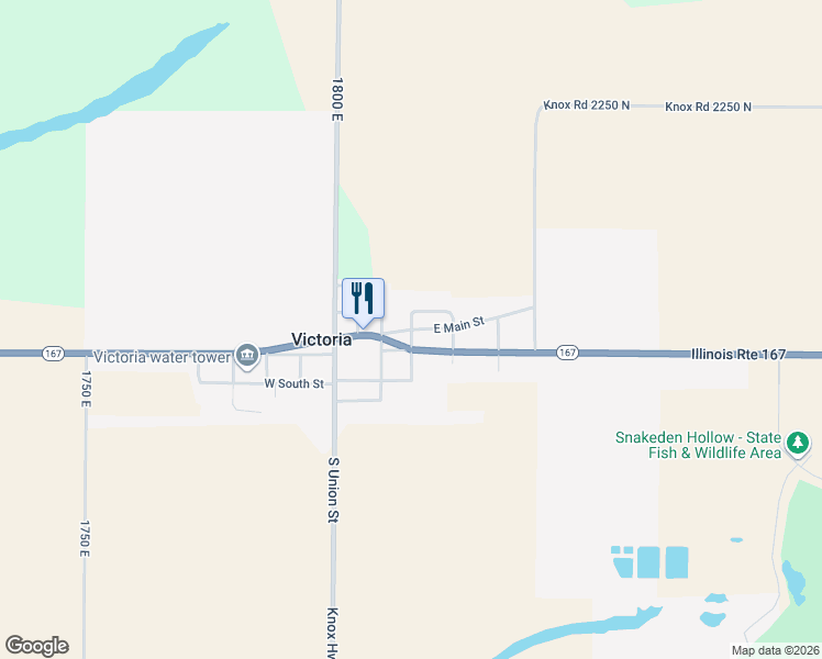 map of restaurants, bars, coffee shops, grocery stores, and more near 401 East Main Street in Victoria