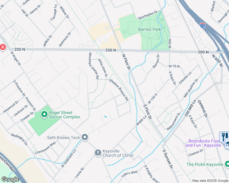 map of restaurants, bars, coffee shops, grocery stores, and more near U.S. Highway 89 in Kaysville