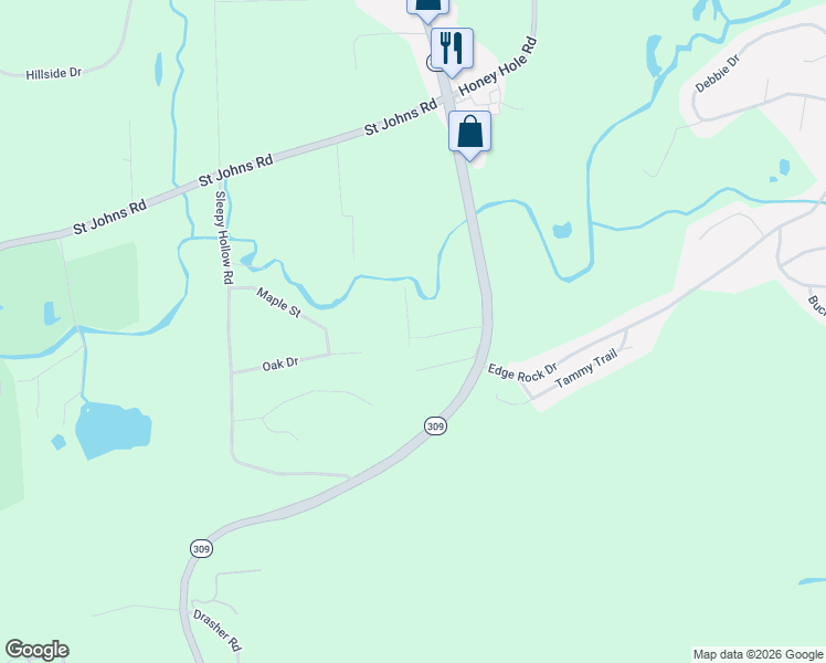 map of restaurants, bars, coffee shops, grocery stores, and more near 25 Nesco Manor Road in Drums