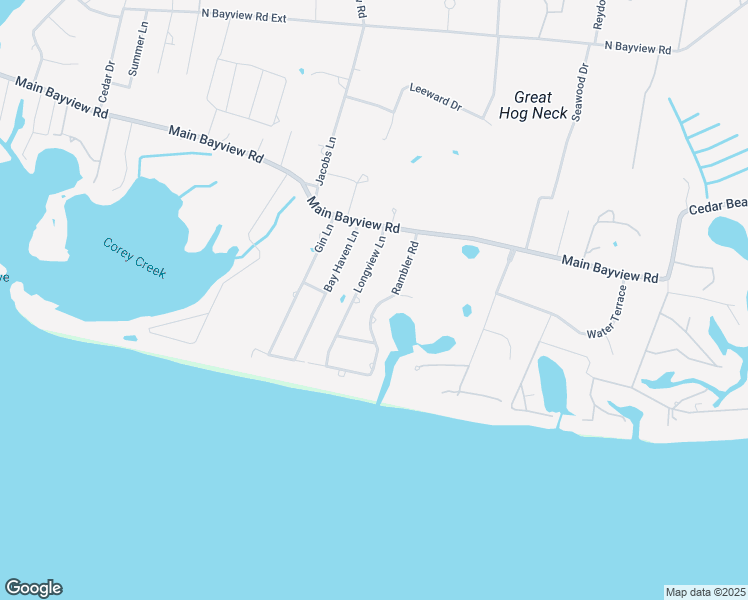 map of restaurants, bars, coffee shops, grocery stores, and more near 1000 Rambler Road in Southold