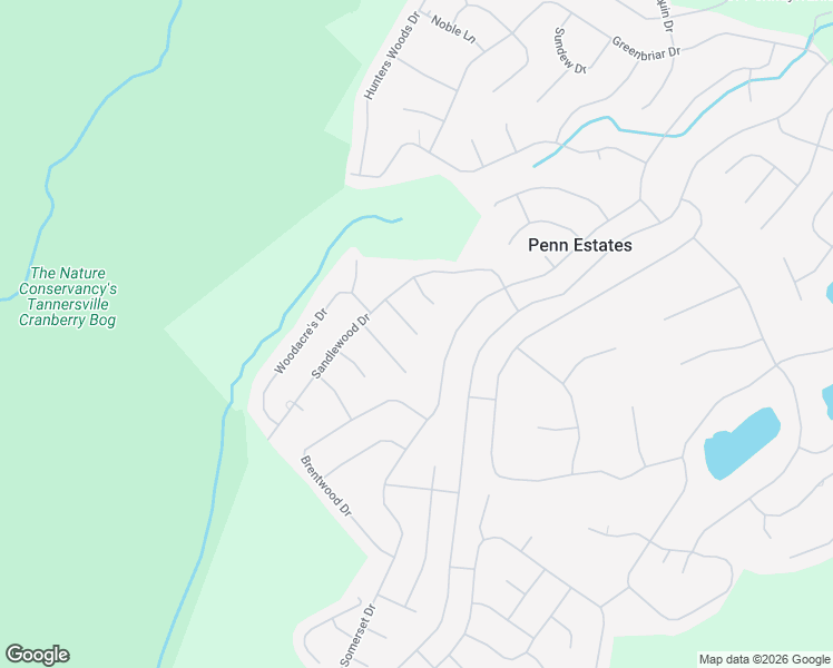 map of restaurants, bars, coffee shops, grocery stores, and more near 267 Burnside Terrace in East Stroudsburg