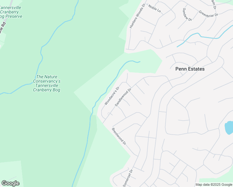 map of restaurants, bars, coffee shops, grocery stores, and more near 4237 Woodacre's Drive in East Stroudsburg