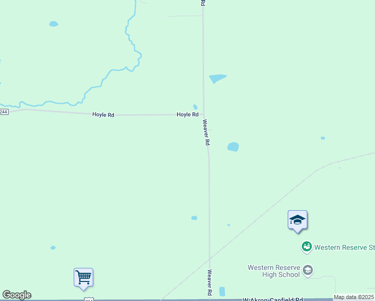 map of restaurants, bars, coffee shops, grocery stores, and more near 5860 Weaver Road in Berlin Center