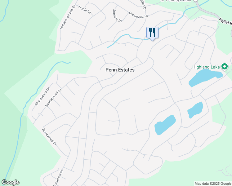 map of restaurants, bars, coffee shops, grocery stores, and more near 112-128 Woodchuck Court in East Stroudsburg