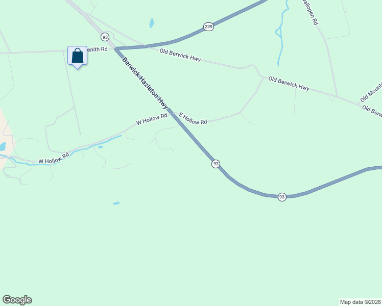 map of restaurants, bars, coffee shops, grocery stores, and more near 252 Berwick Hazleton Highway in Nescopeck