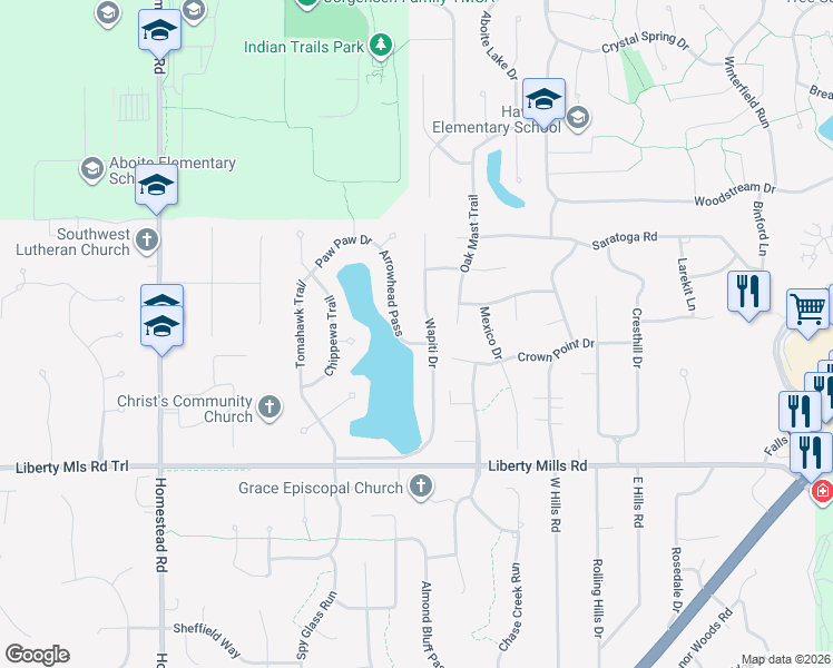 map of restaurants, bars, coffee shops, grocery stores, and more near 10130 Elk Drive in Fort Wayne