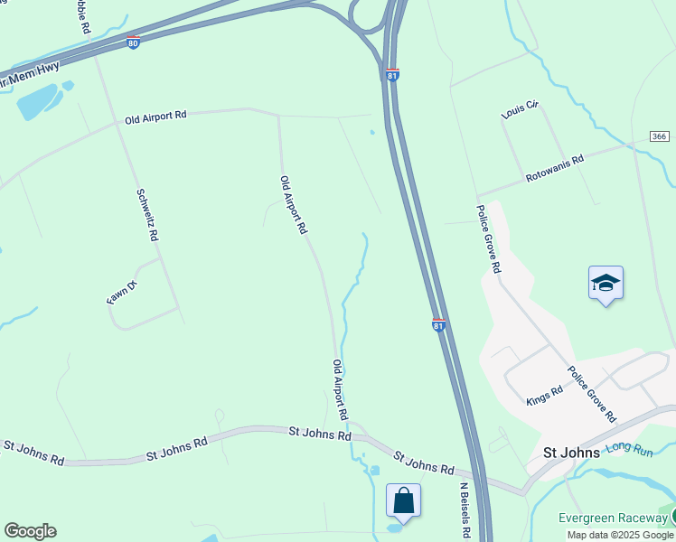map of restaurants, bars, coffee shops, grocery stores, and more near 83 Old Airport Road in Drums