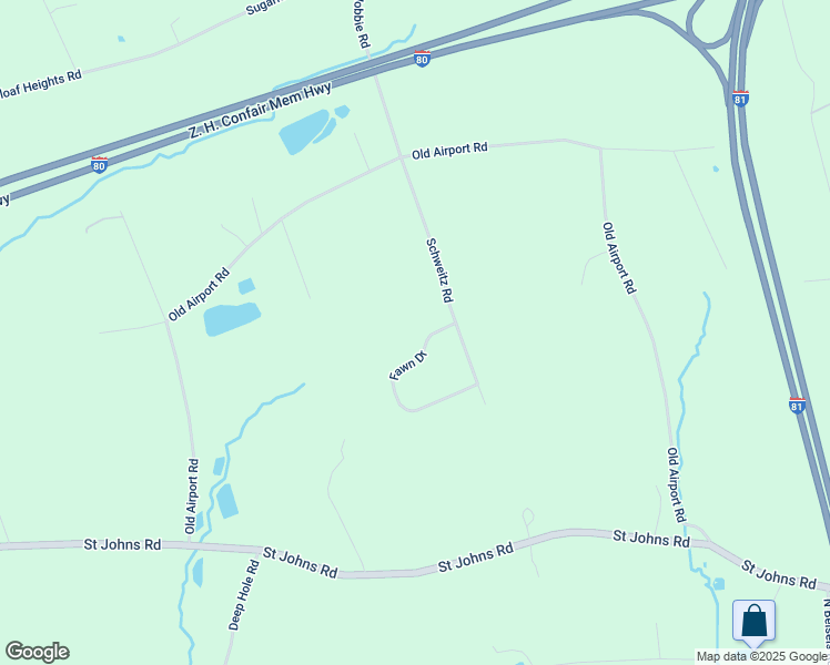 map of restaurants, bars, coffee shops, grocery stores, and more near 15 Fawn Drive in Drums