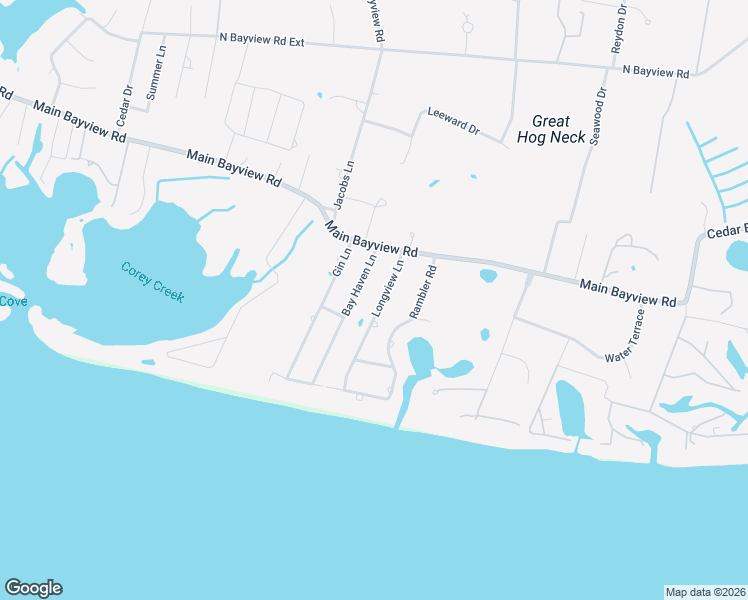 map of restaurants, bars, coffee shops, grocery stores, and more near 640 Longview Lane in Southold