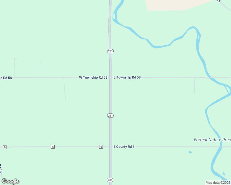 map of restaurants, bars, coffee shops, grocery stores, and more near 6107 Ohio 231 in Tiffin