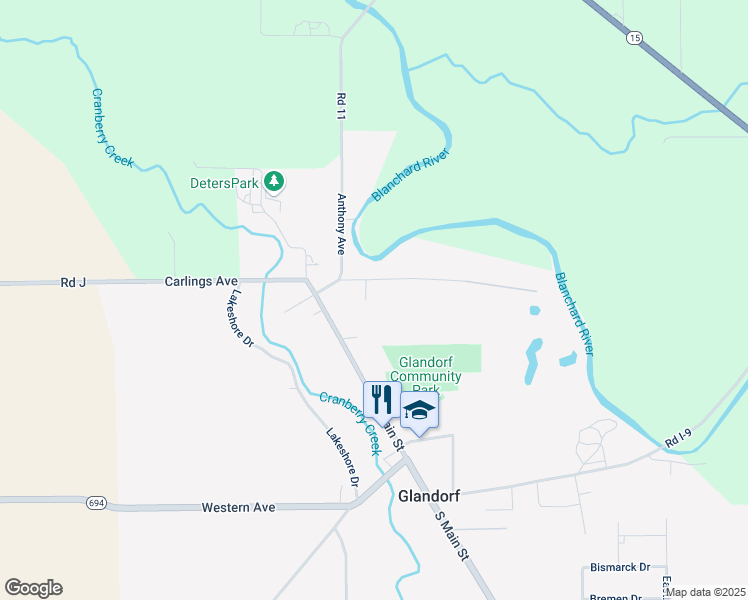 map of restaurants, bars, coffee shops, grocery stores, and more near 348 East Blake Street in Ottawa