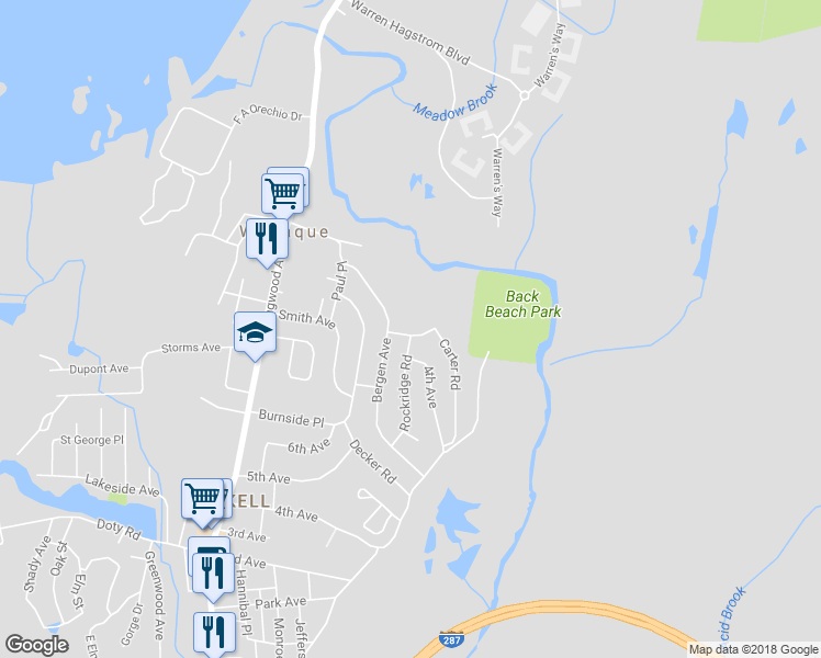 map of restaurants, bars, coffee shops, grocery stores, and more near 6 Carter Road in Wanaque