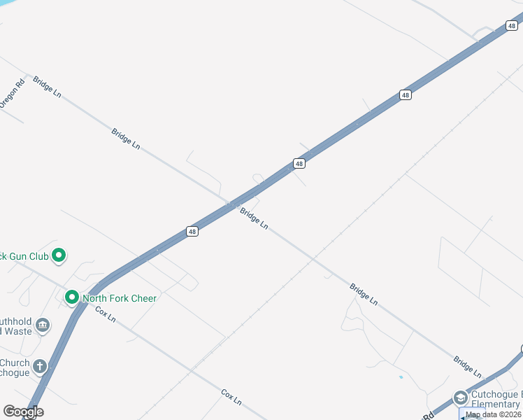 map of restaurants, bars, coffee shops, grocery stores, and more near 26370 County Road 48 in Cutchogue