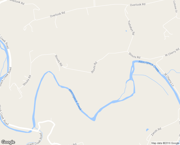map of restaurants, bars, coffee shops, grocery stores, and more near Stouts Road in Nescopeck