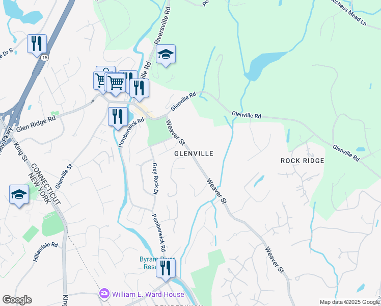 map of restaurants, bars, coffee shops, grocery stores, and more near in Greenwich