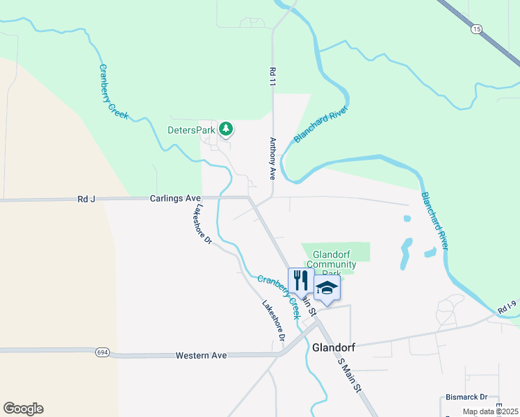 map of restaurants, bars, coffee shops, grocery stores, and more near 106 East Blake Street in Ottawa