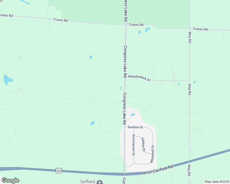 map of restaurants, bars, coffee shops, grocery stores, and more near 1707 Congress Lake Road in Mogadore