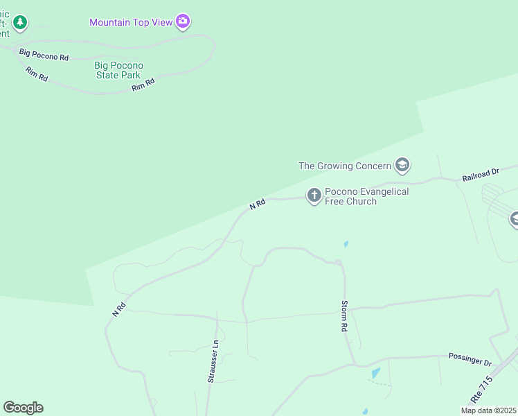 map of restaurants, bars, coffee shops, grocery stores, and more near 452 North Road in Stroudsburg
